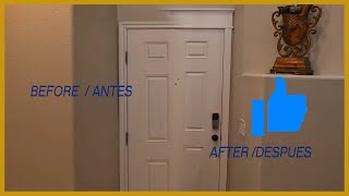 HOW TO INSTALL  DOOR TRIM , ELEGANT DOOR CASING / COMO INSTALAR MOLDURAS ELEGANTES PARA TU PUERTA.