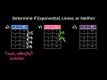 Identifying Exponential and Linear Patterns