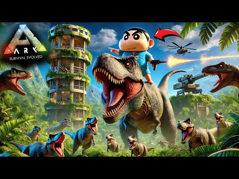 We Fought Shinchan’s 1000 Dinosaurs With CHOP In ARK SURVIVAL EVOLVED