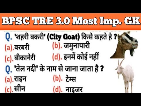 BPSC TRE 3.0 Bihar Teacher Bharti 2024 | BPSC TRE GK GS Most Important Questions | BPSC Latest GK