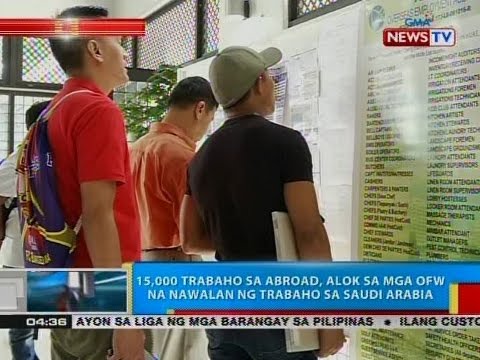 15,000 Trabaho Sa Abroad, Alok Sa Mga OFW Na Nawalan Ng Trabaho Sa ...