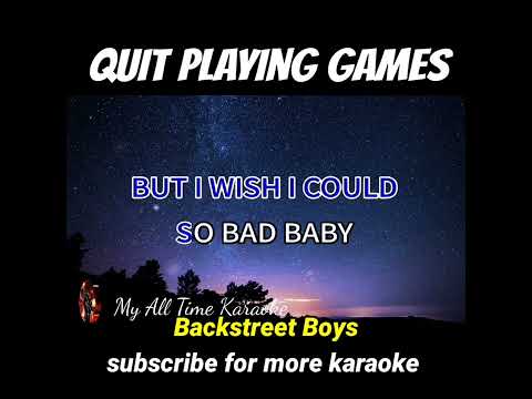 Quit Playing Games karaoke #shorts