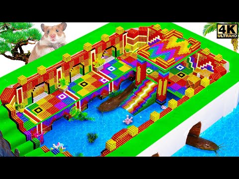 DIY - Build Underground Temple On Swimming Pool For Catfish And Eel From Magnetic Balls (Satisfying)