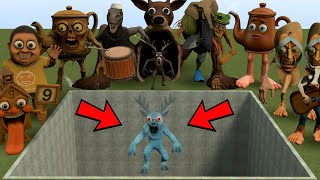 ALL NEW ITALIAN AI BRAINROT MEMES VS THE GIANT PIT WITH SNOW CURSED DEER! - Garry's Mod
