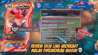 REVIEW SKIN LING NEO BEAST DIBACOTIN MUSUH + TEAM AFK ‼️ AUTO MODE TOP GLOBAL 1 KILL 27 + MANIAC 💀