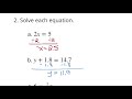 Solving Linear Equations and Word Problems