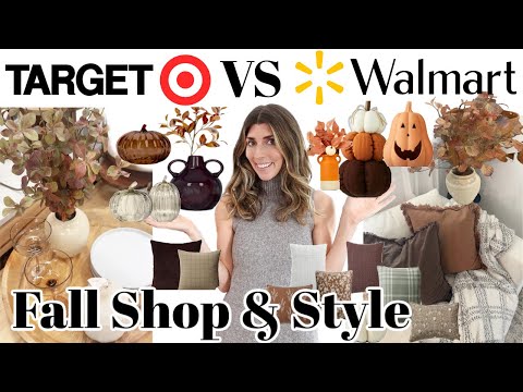 NEW* Target FALL Decor & Styling / New Walmart Fall Decor Shop With Me / Designer on a Budget