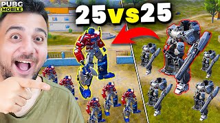 OPTİMUS PRİME vs MEGATRON! 25vs25 TRANSFORMERS MODU! PUBG Mobile 25vs25 Ordu Savaşları