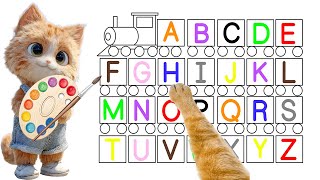 Learn Colors and Alphabet with Yufi 🎨🐱 ABC Train with 26 Wagons 🚂🔤 #23