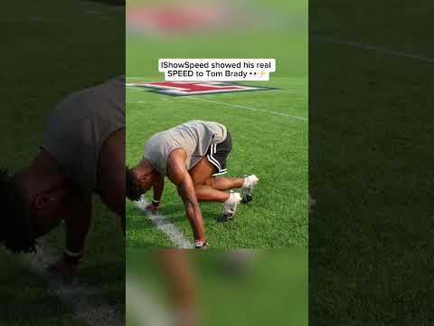 IShowSpeed showed his real SPEED to Tom Brady 👀⚡️ #ishowspeed #fyp