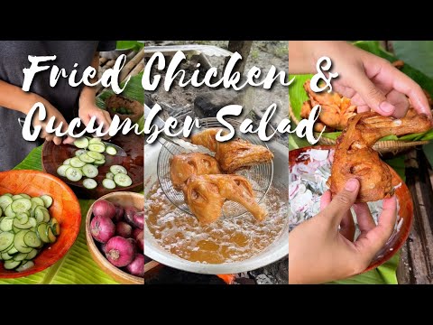 Fried Chicken & Cucumber Salad 🍗🥒🥗 | Kusinela