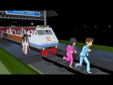Yuta Dan Mio Bertemu Banyak Hantu Pocong Dan Kuntilanak Di Stasiun Kereta Api || Sakura Schoo
