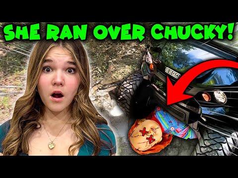 She Ran Over Chucky The Evil Doll With A Golf Cart!