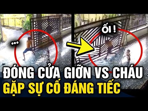 Đang ĐẨY CÁNH CỔNG làm trò cho cháu vui thì bất ngờ xảy ra SỰ CỐ KINH HOÀNG | Tin 3 Phút
