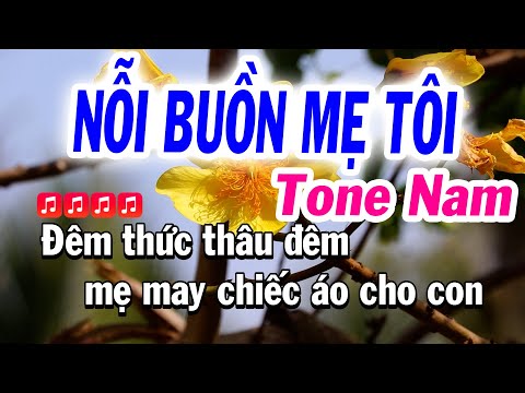 Karaoke Nỗi Buồn Mẹ Tôi Tone Nam (Đô Thứ) Beat phối hay-  karaoke Tuyết Nhi