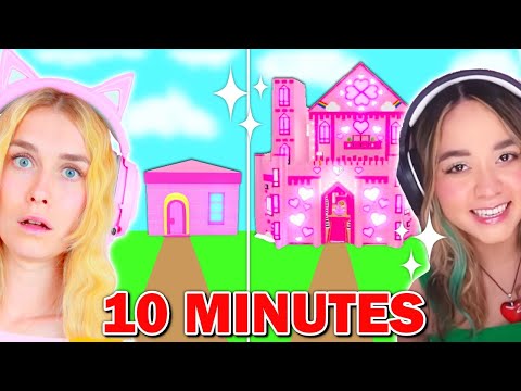 I Challenged IBELLA To A 10 MINUTE BUILD CHALLENGE In Adopt Me! (Roblox)