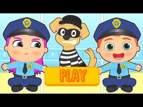 BABIES ALEX AND LILY 🚓💰  How to Play Cops and Robbers