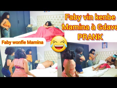 PRANK/Faby kenbe Gdave à Mamina 😃😃men bon frap😂😂se sa ki rele prank 😂😂😂