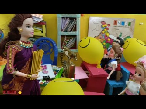 parents teachers meeting| Miniindianfood shalini class room barbie story crafts