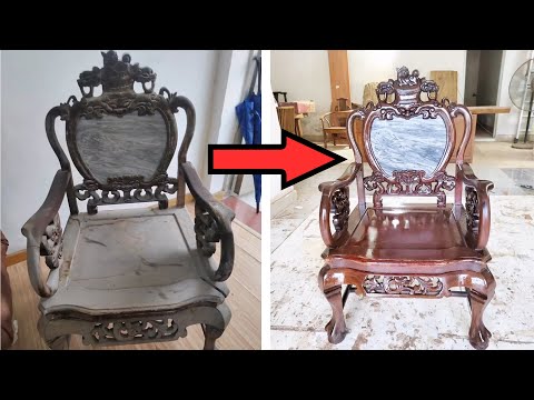 Thrift Store Score CHALLENGE. Old chair restoration  Amazing RESTORATION