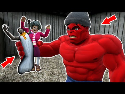 Granny vs Red Hulk vs Scary Teacher 3D - funny horror animation (p.349)