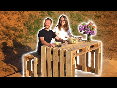 30 MINUTES POUR FABRIQUER TABLE ET BANC EN PALETTES | DIY