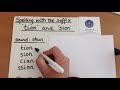 Identifying 'tion' and 'sion' Sounds