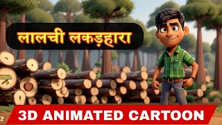 Lalchi Lakadhara Story | लालची लकड़हारा की कहानी | Hindi Kahani | Moral Stories | Bedtime Stories