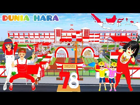 Yuta VS Mio Lomba 17 Agustus 🇮🇩 Celine ikut Lomba Makan Kerupuk Sekolah Merah Putih Sakura School