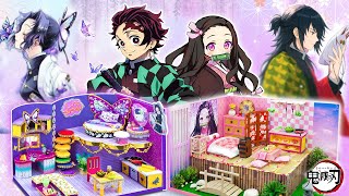【鬼滅の刃】そして無限城へ 🌸竈門 禰豆子 x 胡蝶しのぶ🦋作り方無限城｜特別映像 ~ Demon Slayer Infinity Castle✨手作りのドールハウス DIY ~ 禰豆子が人間に戻る