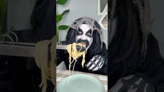 Monster eats spaghetti smarter 🍝🤣 #shorts