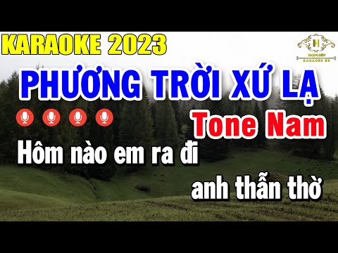 Phương Trời Xứ Lạ Karaoke Tone Nam Nhạc Sống | Trọng Hiếu