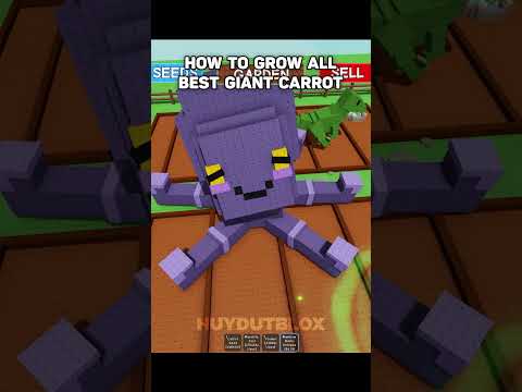 How To Grow All Best Giant Carrot😱 #huydutblox #roblox #growagarden