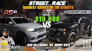 $19,000 STREET RACE GRUDGE MATCH RSP TRACKHAWK VS RIPATUNED TRACKHAWK BADDEST HAWKS OUTSIDE MD VS NJ