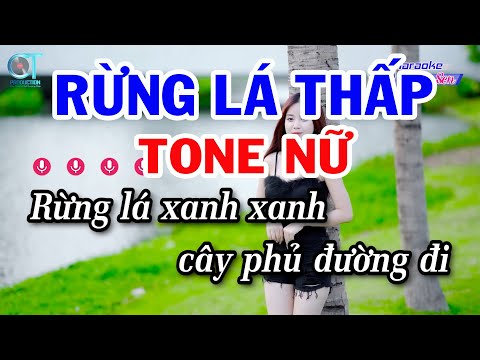 Karaoke Rừng Lá Thấp Tone Nữ ( Fm ) Nhạc Sống Phối Mới || Karaoke Đồng Sen