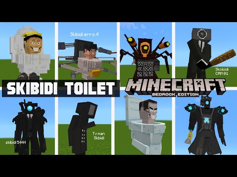 Skibidi Toilet MOD ADDON Minecraft BEDROCK PE 1.21 - Skibidi Toilet Mod Minecraft PE MCPE