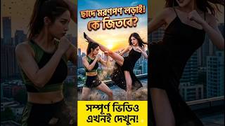 ​ছাদে দুই সুন্দরীর মরণপণ লড়াই! 😱 Epic Girls Fight #shorts #actionthrillerfilm