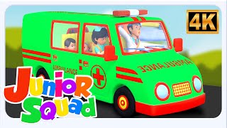 Wheels On The Ambulance - Emergency Vehicle Song & Nursery Rhymes for Kids