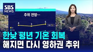 [날씨] 한낮 평년 기온 회복…해지면 다시 영하권 추위 / SBS