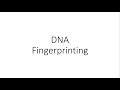 DNA Fingerprinting Concepts and Applications