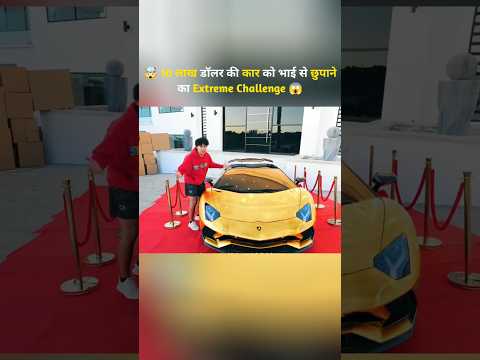 10 लाख डॉलर की कार को भाई से छुपाने का Extreme Challenge 🤯 #challenge #24hours