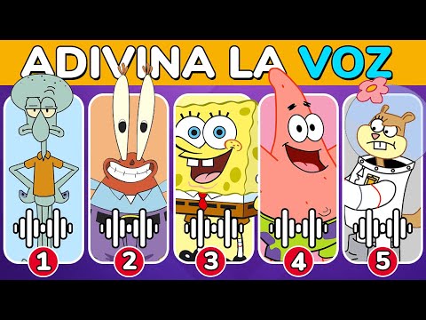 ADIVINA EL PERSONAJE DE BOB ESPONJA 😃​🌊​ | Patricio❤️​Calamardo💙Arenita🐿️ 😍 ADIVINA LA VOZ ❤️​🎶