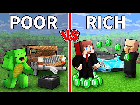 Mikey POOR vs JJ RICH Car Shop in Minecraft (Maizen)