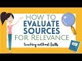 Evaluating Primary and Secondary Sources