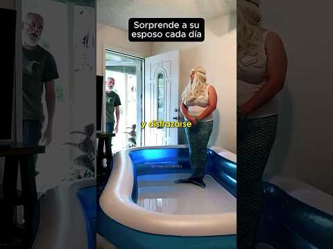 Ella sorprende a su esposo cada día 👫😂 #esposos #matrimonio #amor