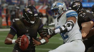 Detroit Lions vs Baltimore Ravens NFL Today Week 3 2025 Full Game Highlights (Madden 26 Sim)