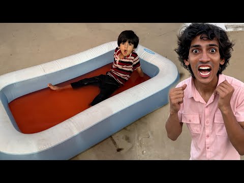 My Brother In Horror Pool 💦| Pumpi Ka Swimming Red Hogaya 😂|