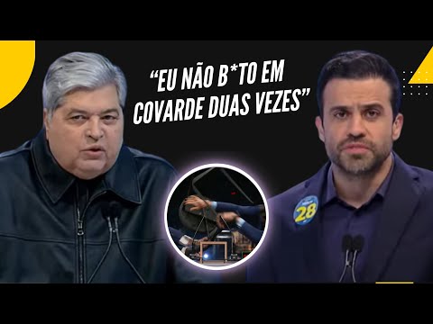 Datena provoca Pablo Marçal em Debate: “Não b*to em covarde duas vezes”