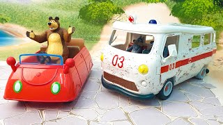 Мультики для малышей - Волки из маша и медведь увозят мишку