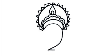  दुर्गा माँ को रंगों से कैसे चित्रित करें Number 2// how to draw durga maa face easily //durga mata 